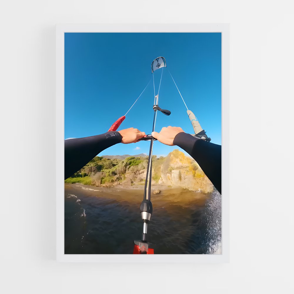 Poster Pêcheur des Vagues – affiche Kitesurf (vue 3)